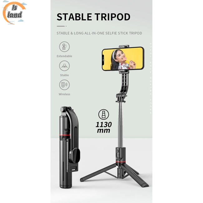 [IS] L13] Gậy Chụp Ảnh Selfie Cầm Tay Kết Nối Bluetooth Có Thể Tháo Rời Cho Điện Thoại