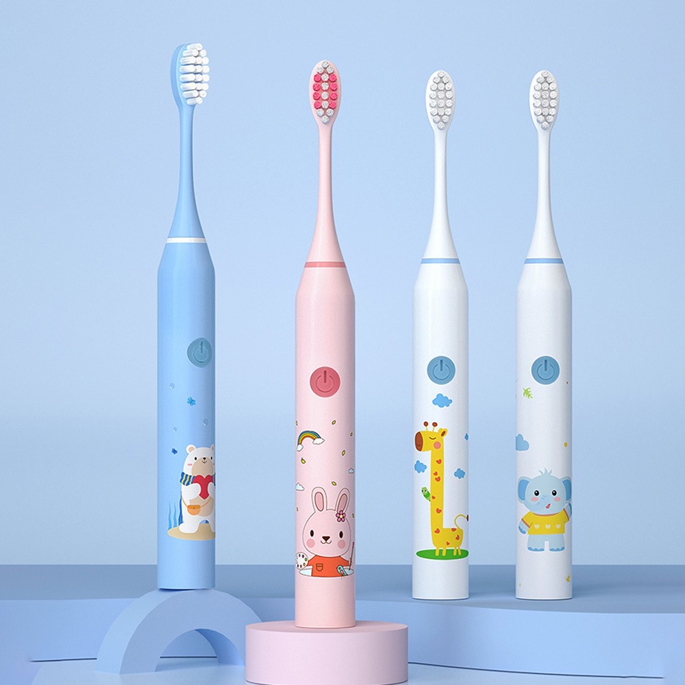 Bàn Chải Đánh Răng Điện Tử Sonic Sạc USB Kèm 6 Đầu Bàn Chải Thay Thế