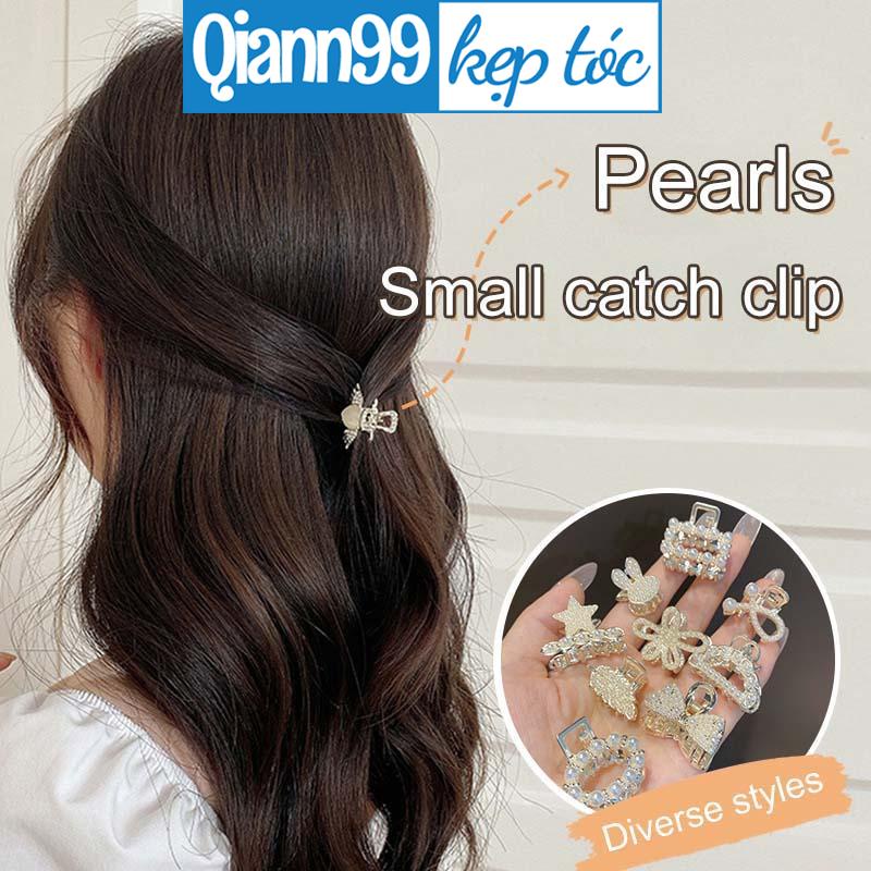 ✨QIAN99 Kẹp Tóc Đính Ngọc Trai Cao Cấp