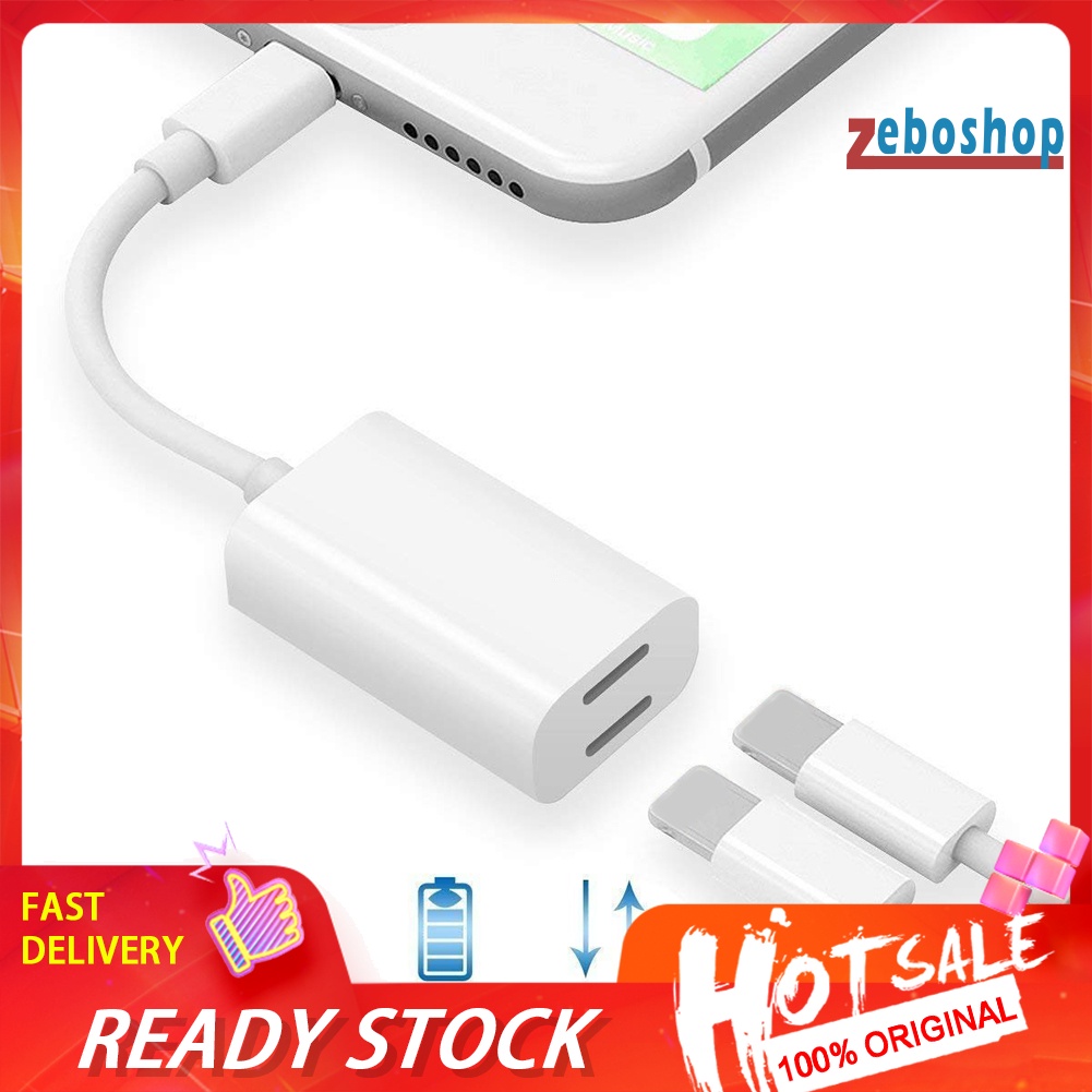 Dây Cáp Chia Cổng Âm Thanh 2 Trong 1 Tiện Dụng Cho iPhone