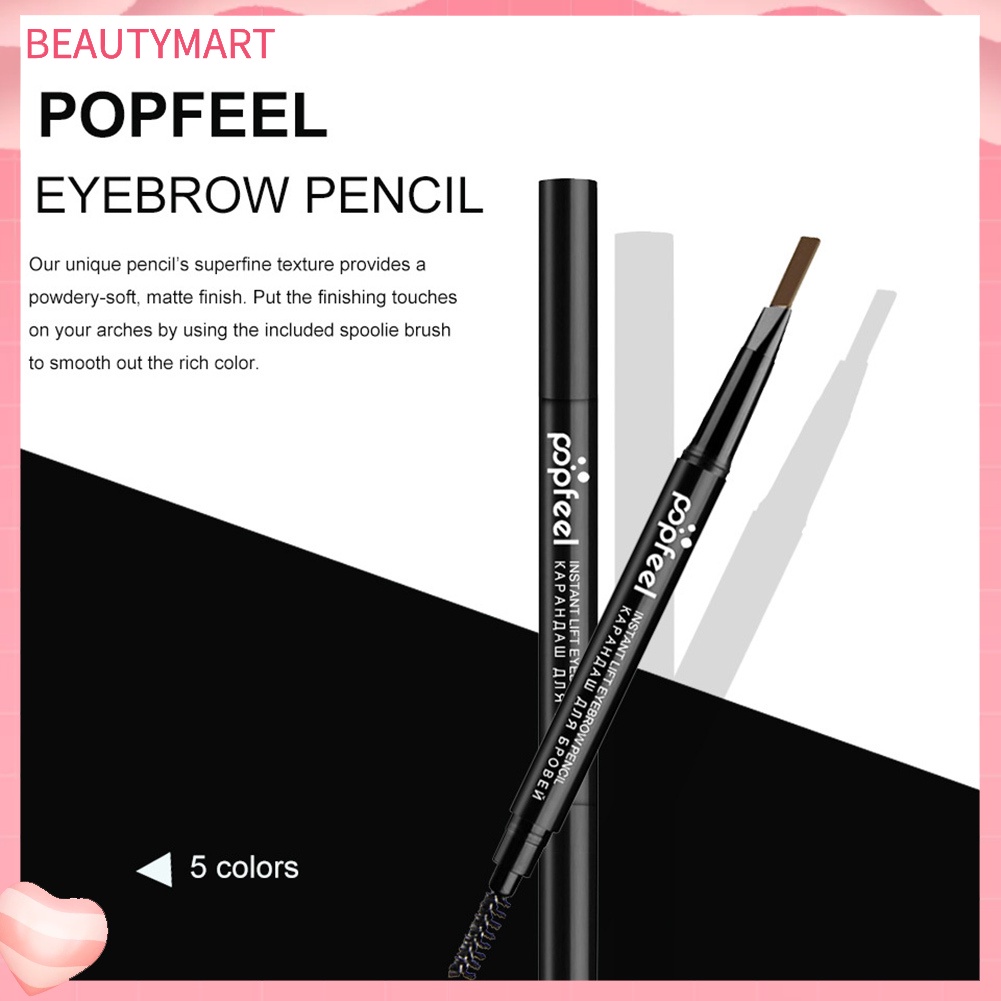 Bút Kẻ Mày POPFEEL Hai Đầu Dạng Xoay Tự Động Không Nhòe Tiện Dụng