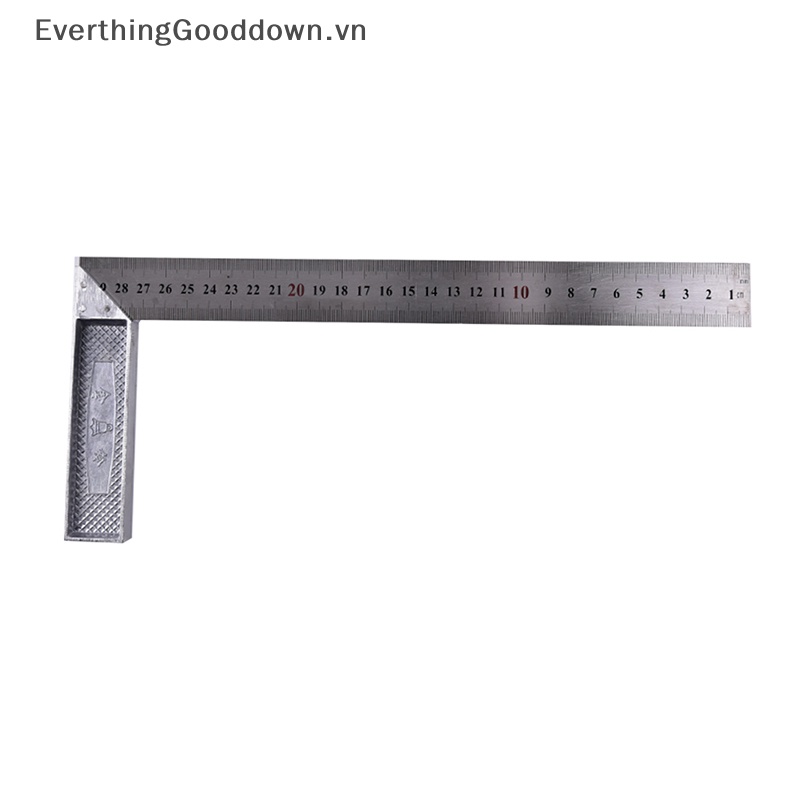 1 Thước Đo Góc 90 Độ Bằng Thép Không Gỉ 15x30cm