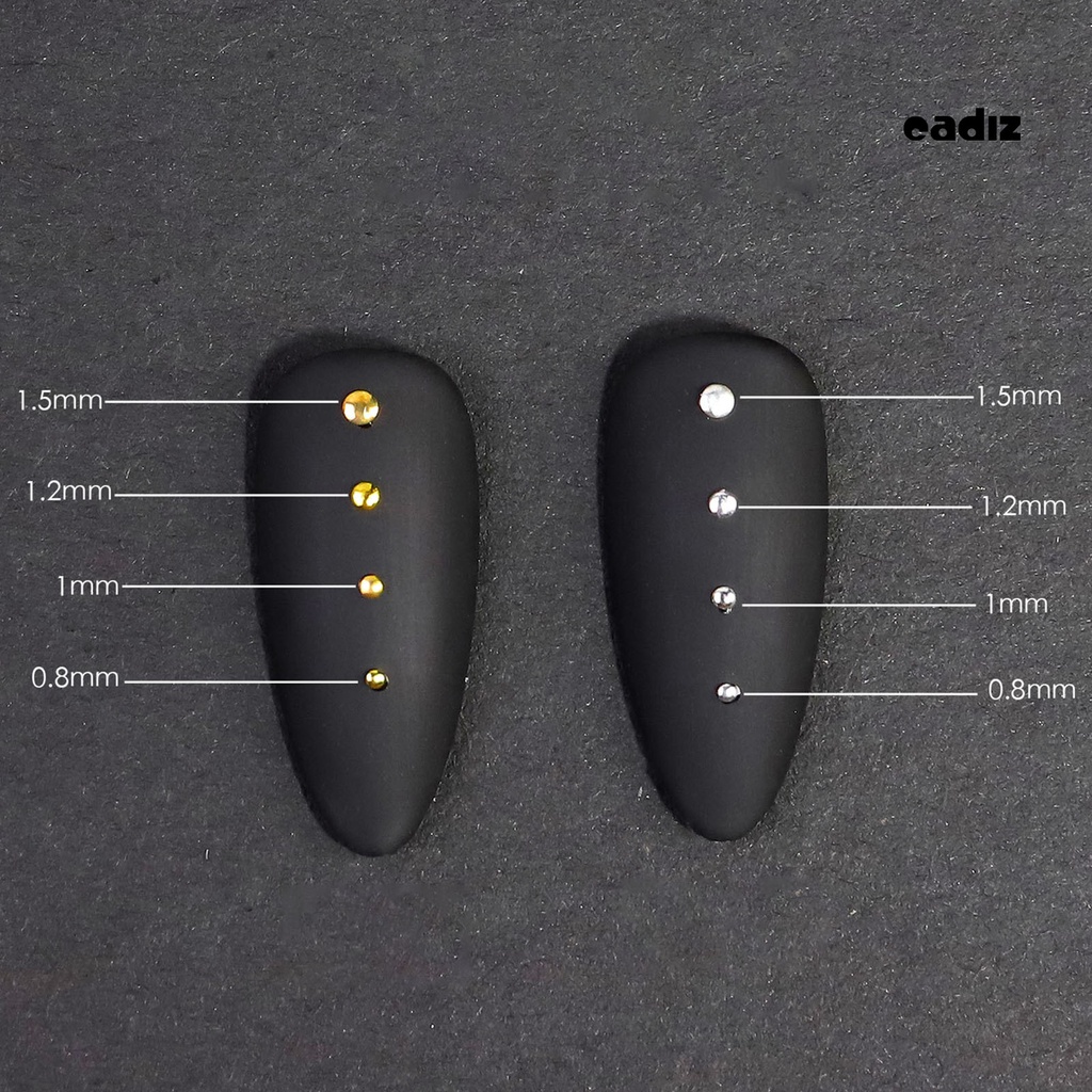 Set 1000 Hạt Kim Loại Tròn Dùng Trang Trí Móng Tay / Điện Thoại DIY