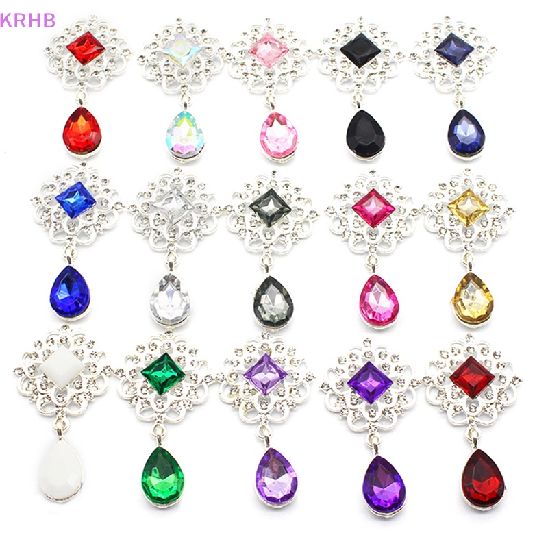 Nút Acrylic 25 * 45MM Đính Đá Dùng Trang Trí Hộp Quà Đám Cưới Diy Mới