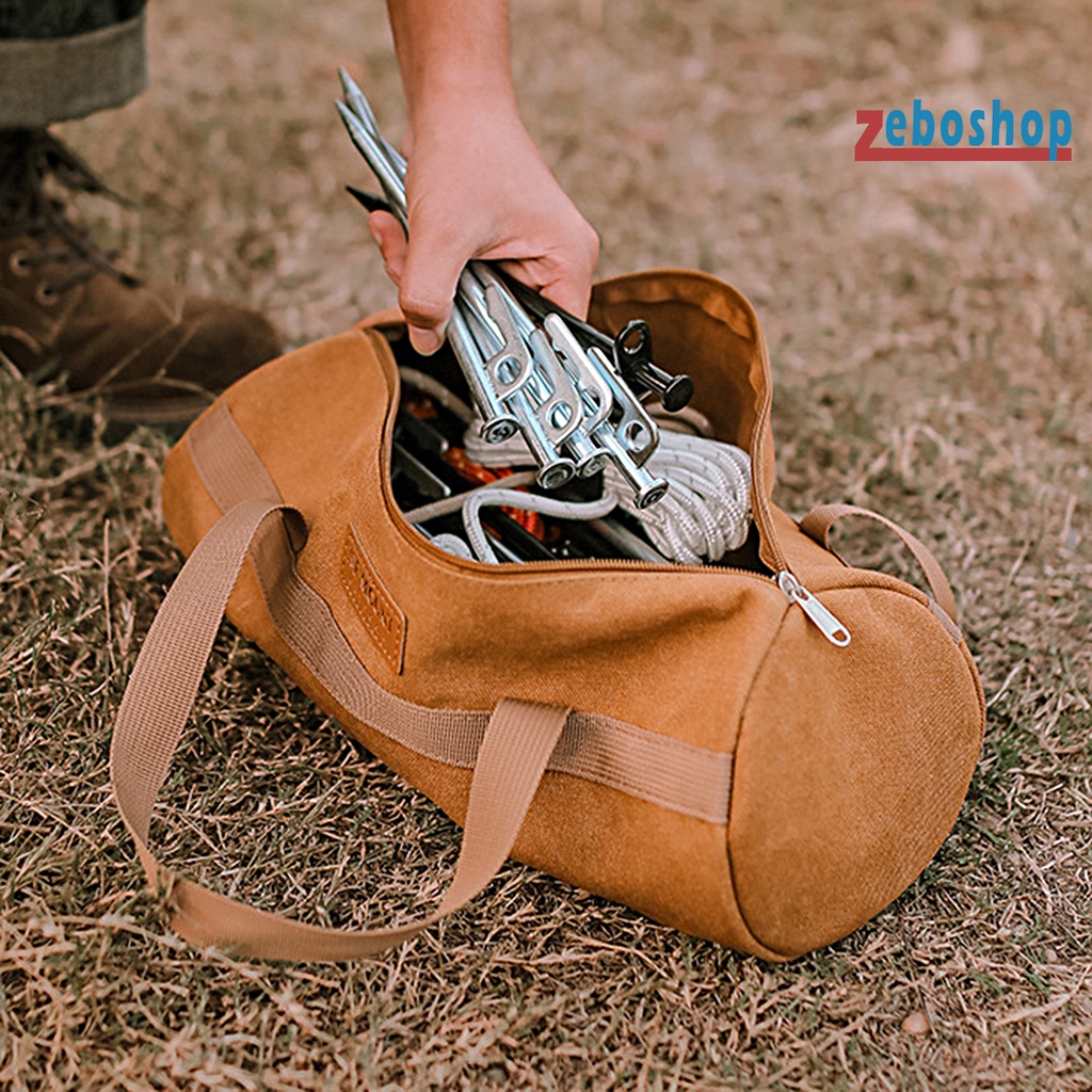 Túi Đựng Dụng Cụ Cắm Trại Bằng Vải Bạt Sức Chứa Lớn Có Thể Giặt Rửa