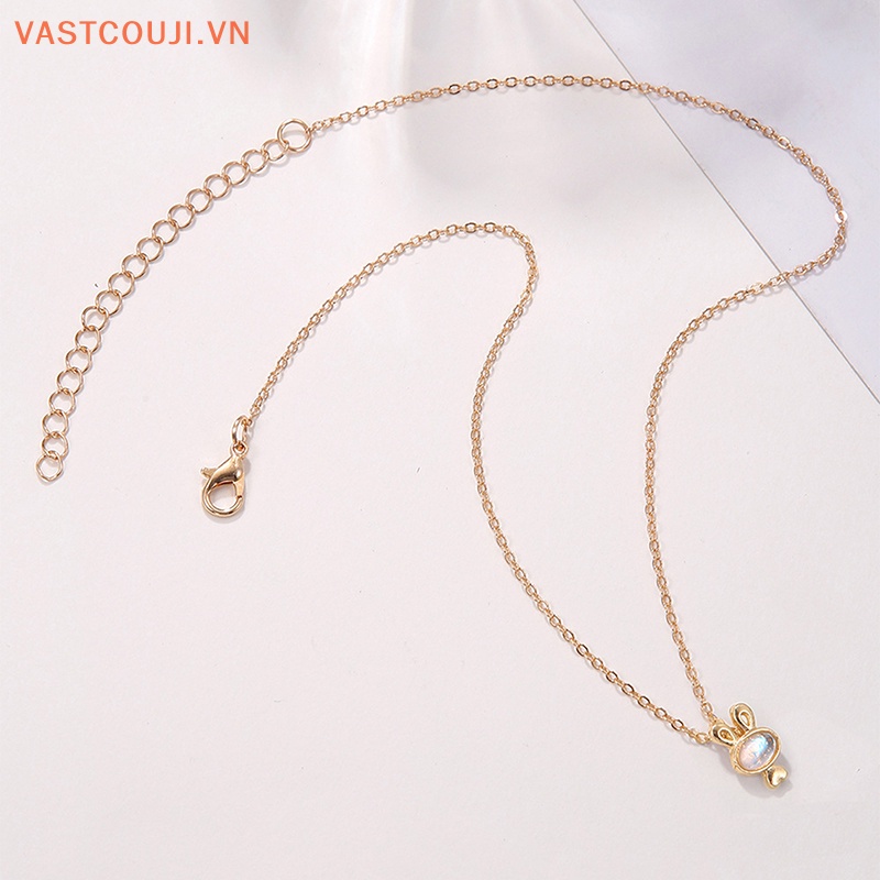 Vòng Cổ Tua Rua Một Lớp Hình Thỏ Màu Vàng Kim Phong Cách Âu Mỹ Đơn Giản Thời Trang Cho Nữ