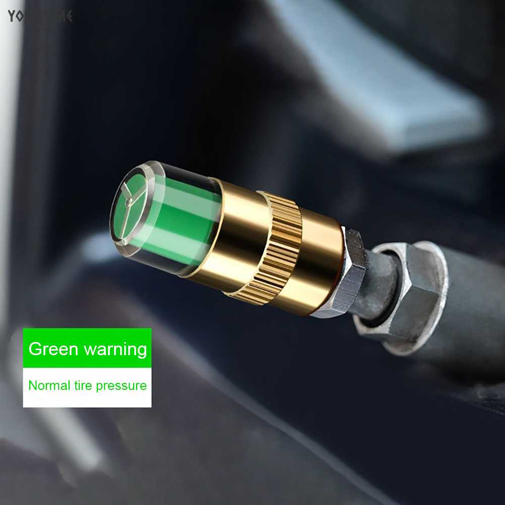 Set 4 Nắp Van Cảnh Báo Cho Bánh Xe Ô Tô