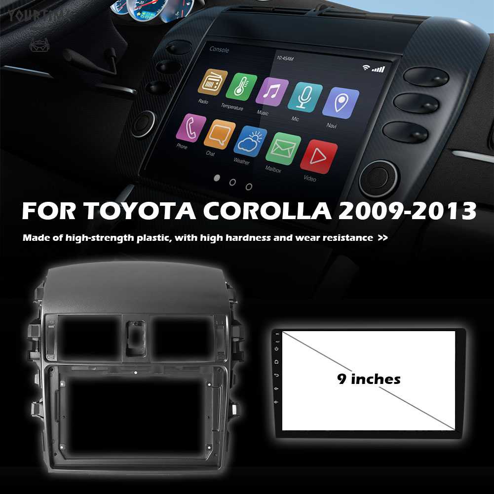 Khung Viền Bảng Điều Khiển Âm Thanh 2 DIN Cho Toyota Corolla 2009-2013
