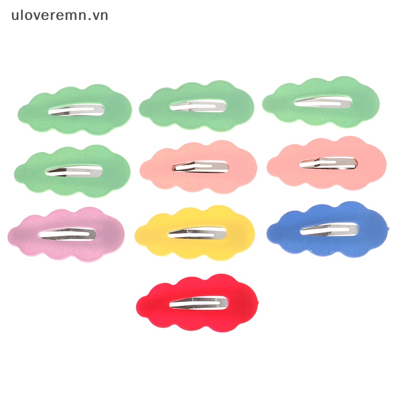 Bộ 10 Kẹp Tóc Màu Nhám Phong Cách Hàn Quốc Cho Nữ