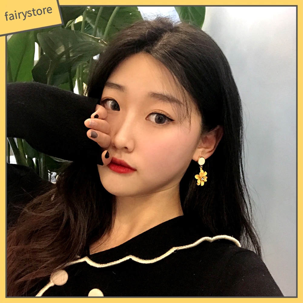 Bông Tai Hình Hoa Đính Đá Thời Trang Dành Cho Nữ