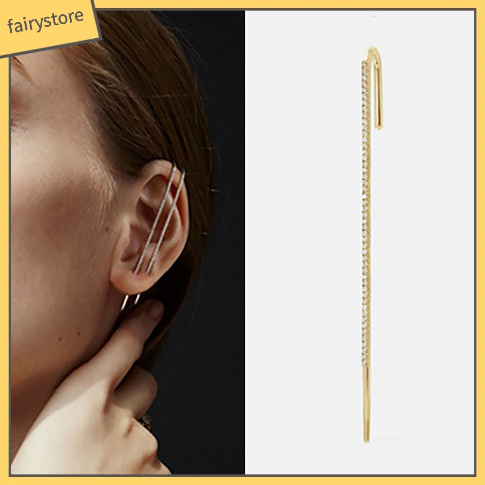 1 Chiếc Bông Tai Móc Đính Đá Cubic Zirconia Cho Nữ