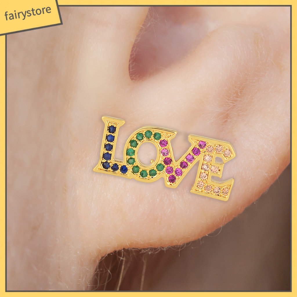 1 Đôi Bông Tai Hình Mặt Trăng Đính Đá Nhiều Màu Bằng Hợp Kim