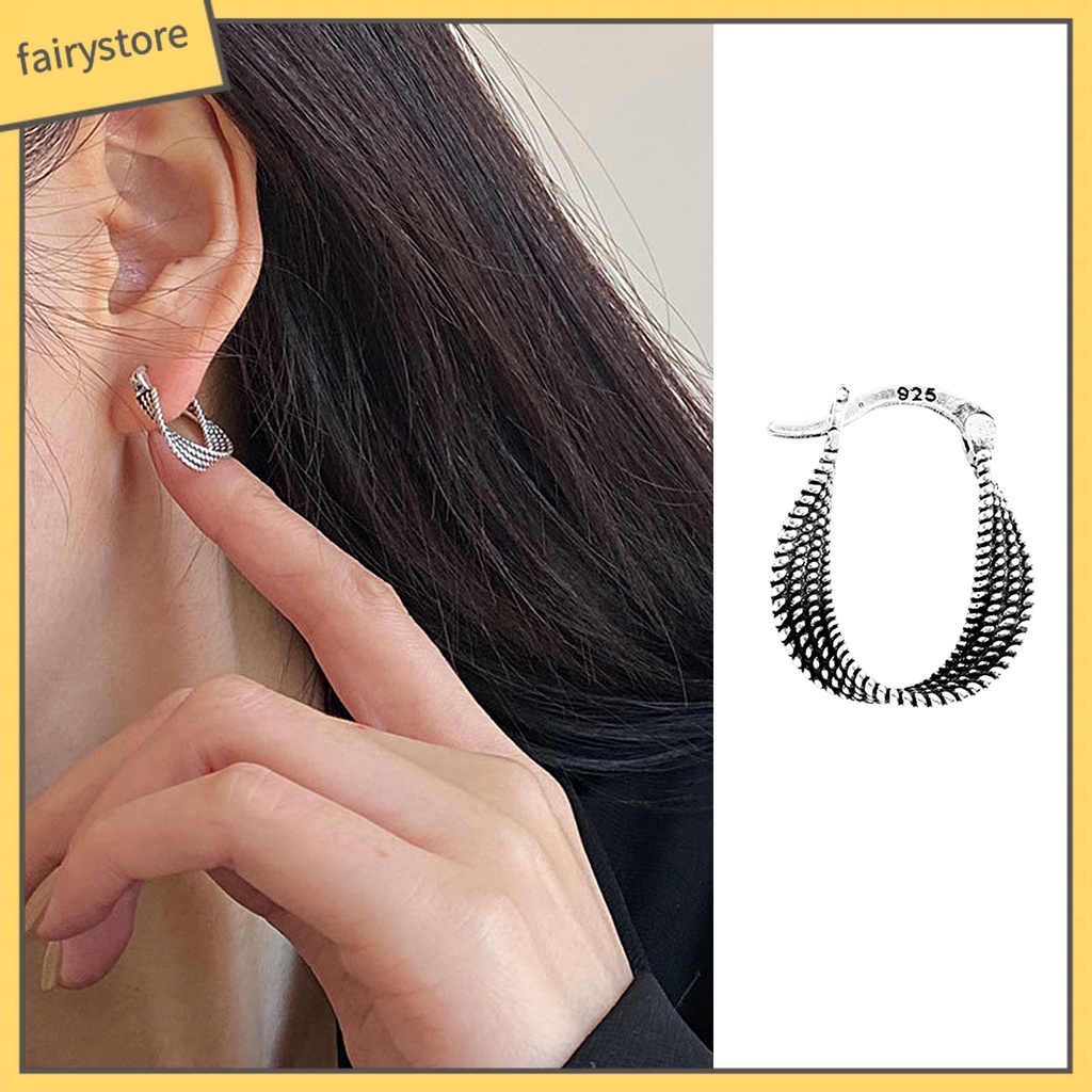 [FRO] 1 Bông Tai Mạ Xoắn Phong Cách Hàn Quốc Cho Nữ Dự Tiệc Cưới