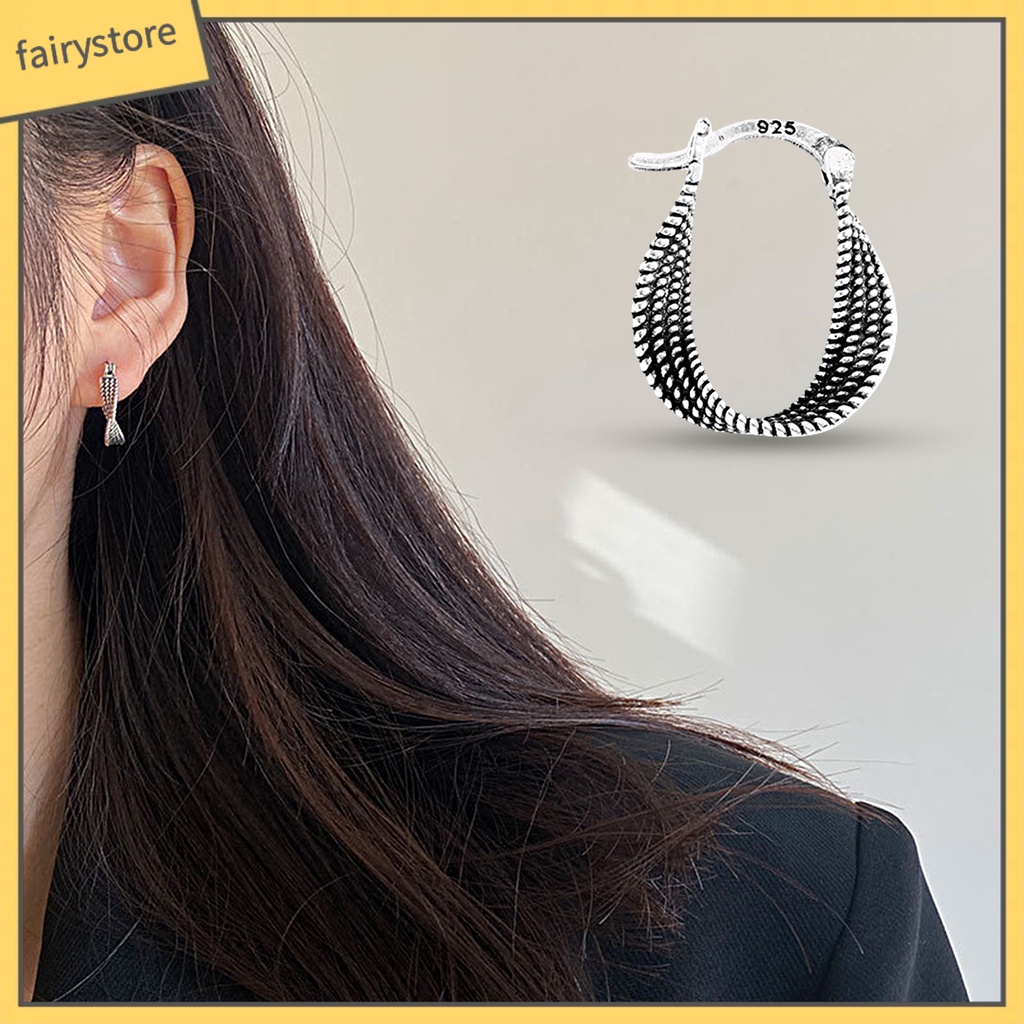 [FRO] 1 Bông Tai Mạ Xoắn Phong Cách Hàn Quốc Cho Nữ Dự Tiệc Cưới