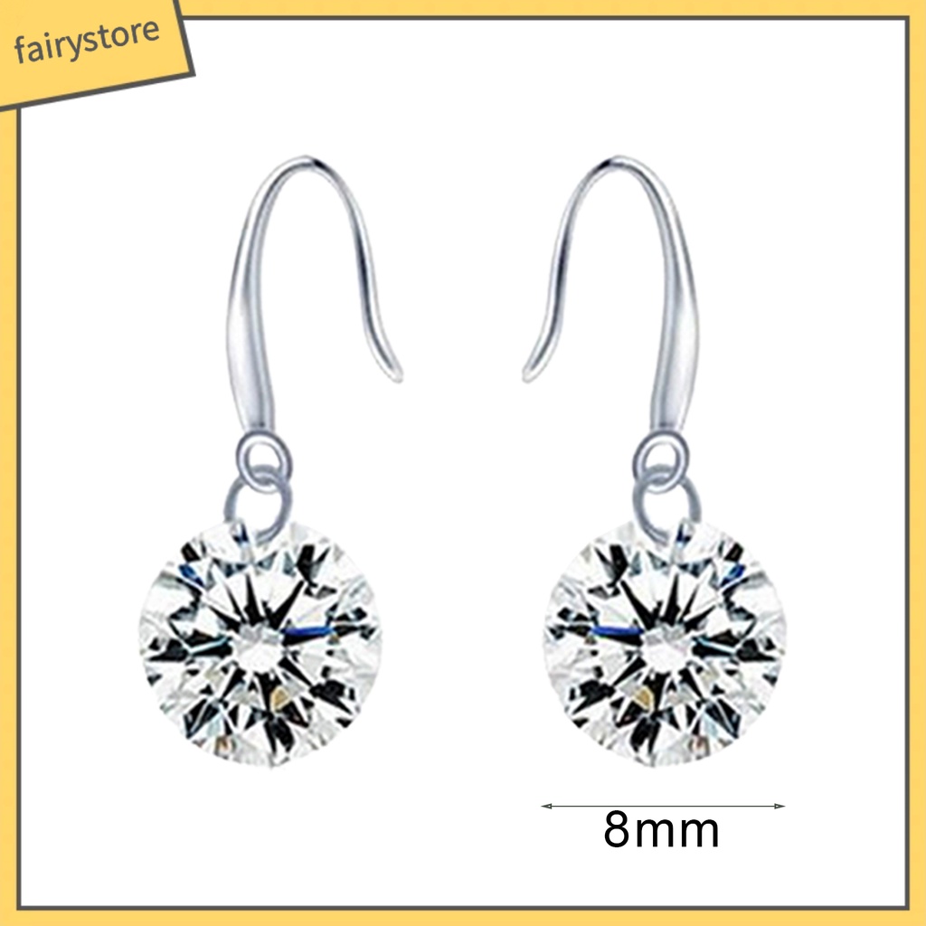 1 Đôi Bông Tai Đính Đá Thời Trang Dành Cho Nữ