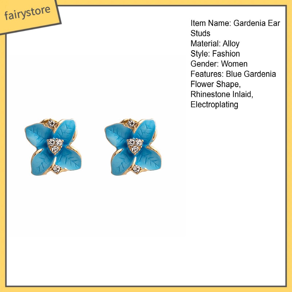 1 Đôi Bông Tai Hình Học Đính Đá Lấp Lánh Thời Trang Cho Nữ