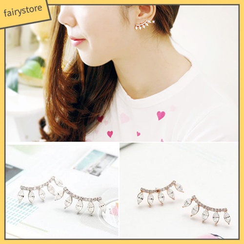 Bông Tai Mạ Bạc Hình Vương Miện Đính Đá Thời Trang