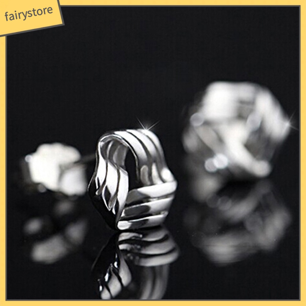 [FRO] Bông Tai Tam Giác Duyên Dáng Bằng Bạc Duyên Dáng Dành Cho Nữ Dự Tiệc