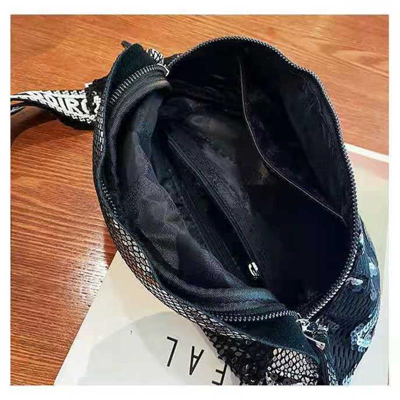 Túi Đeo Chéo Ngực Đính Kim Sa Lấp Lánh Thời Trang Phương Tây Cao Cấp Cho Nữ