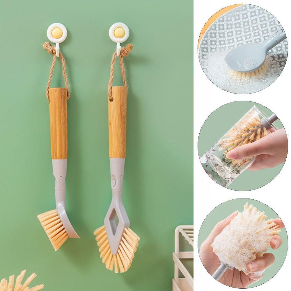 Cọ Rửa Chén Bát Bằng Gỗ Tiện Dụng Cho Nhà Bếp