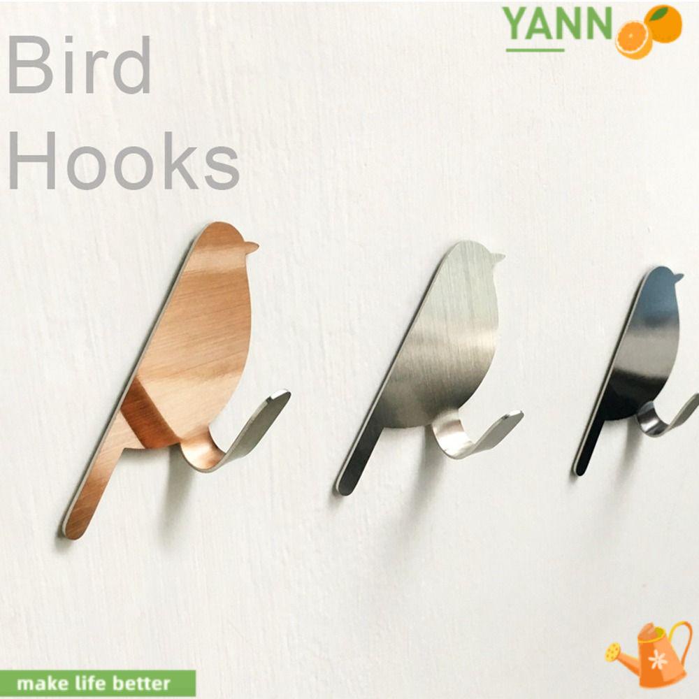 Móc Treo Mũ Tự Dính Bằng Thép Không Gỉ Dạng Thẳng Đuôi Chim Cho Nhà Ở Giá Đỡ