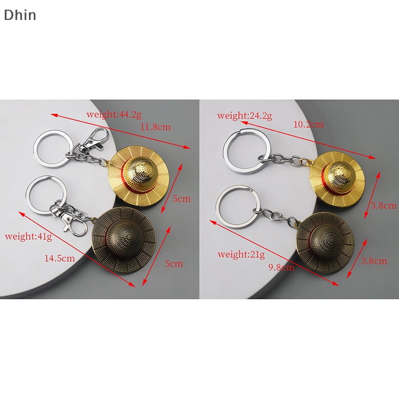 Móc Khóa Hợp Kim Hình Nón Rơm Hóa Trang Anime Unisex