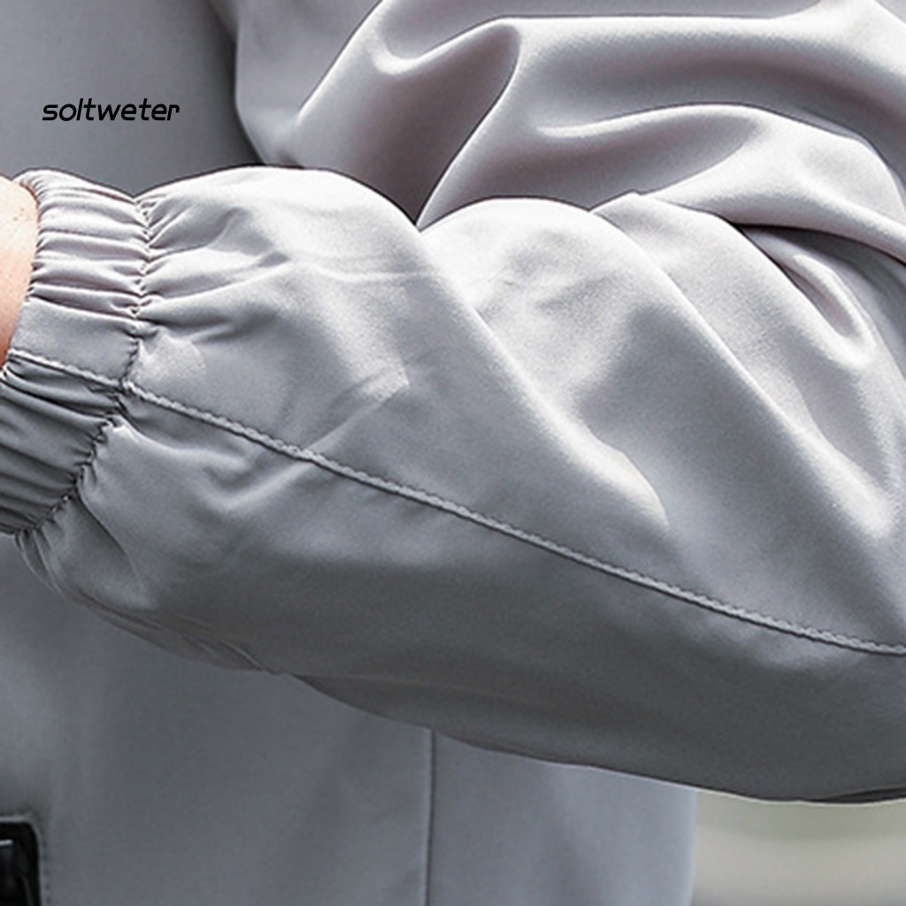 Áo Khoác Có Nón Và Khóa Kéo Màu Sắc Đơn Giản Phong Cách Đường Phố Hàn Quốc Cho Nam