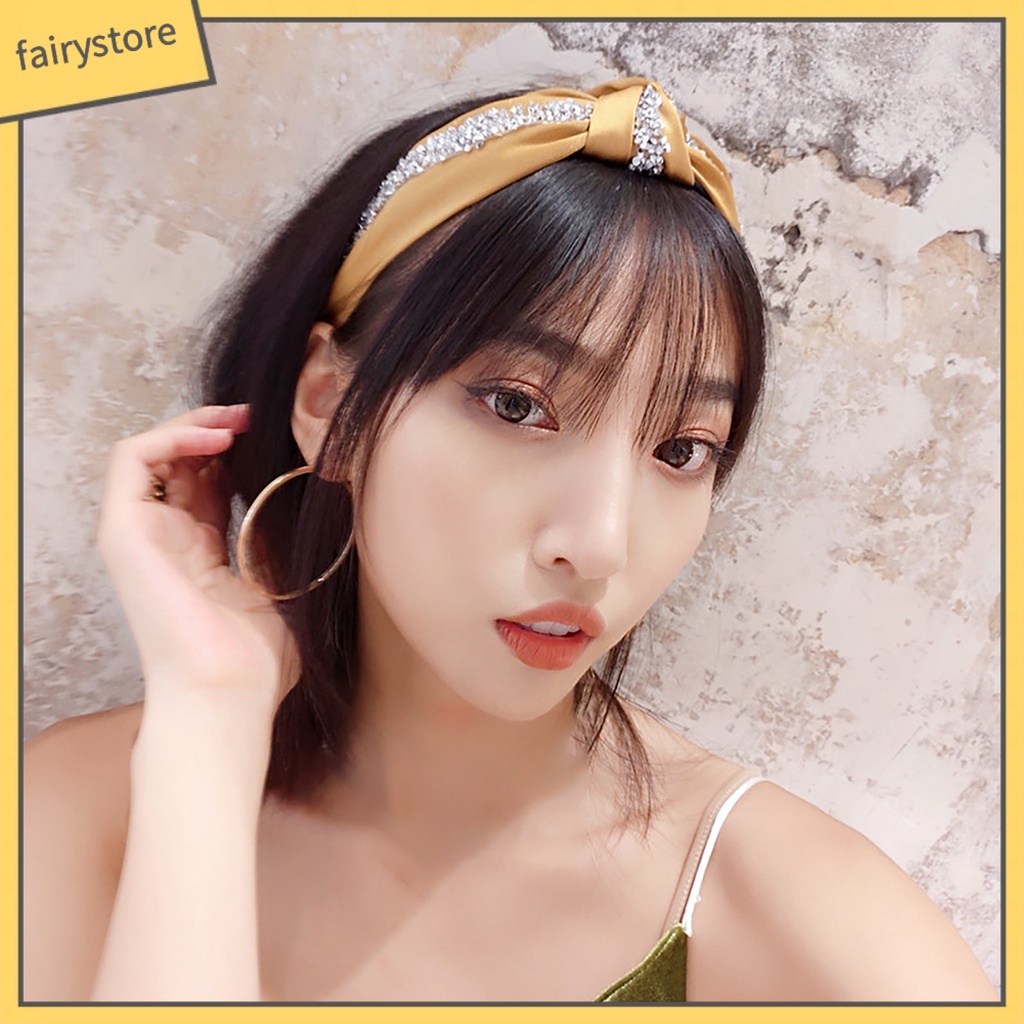 Băng Đô Đính Đá Co Giãn Thoải Mái Dành Cho Nữ