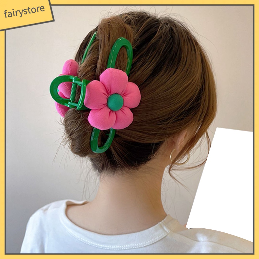 Kẹp Tóc Hình Hoa Hai Mặt Chống Trượt Thiết Kế Tinh Tế Cho Nữ