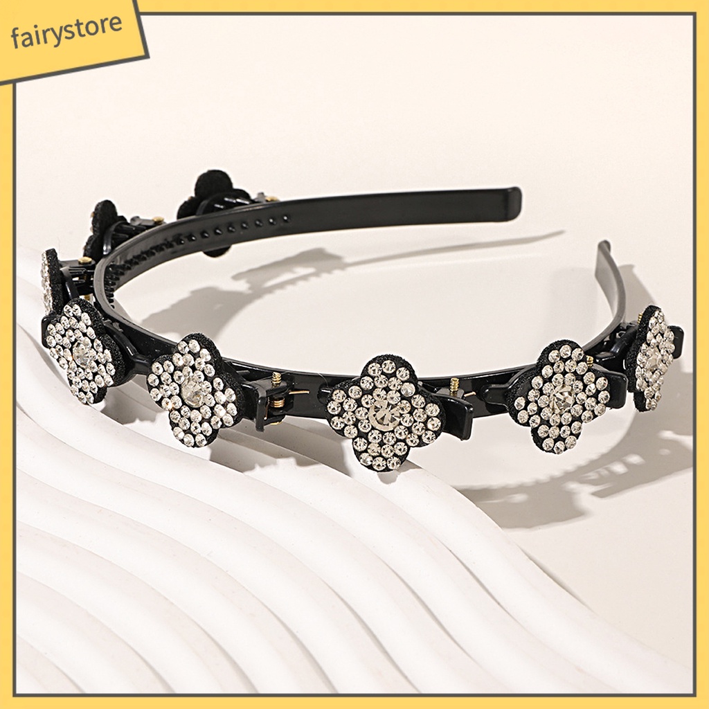 Cài Tóc Hình Cánh Hoa Đính Đá Lấp Lánh Chống Trượt Hai Lớp Dành Cho Nữ