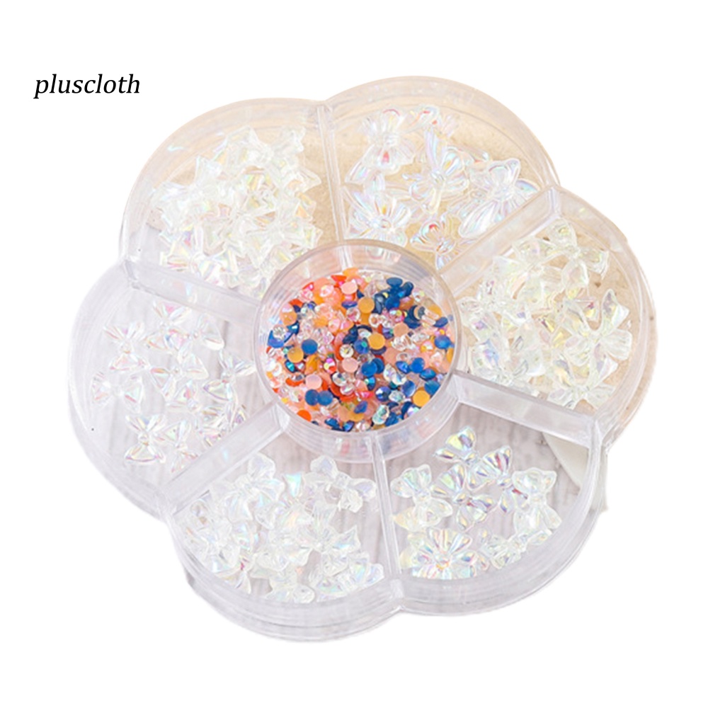 1 Hộp Phụ Kiện Trang Trí Móng Tay Hình Gấu Hoạt Hình 3D