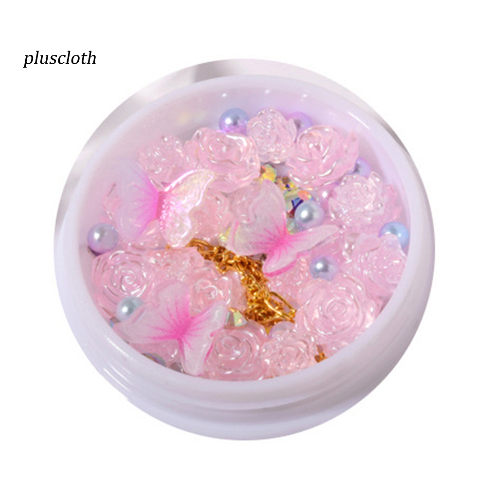 1 Hộp Nhãn Dán Trang Trí Móng Tay Nghệ Thuật Hình Hoa Trà 3D Thân Thiện Với Môi Trường