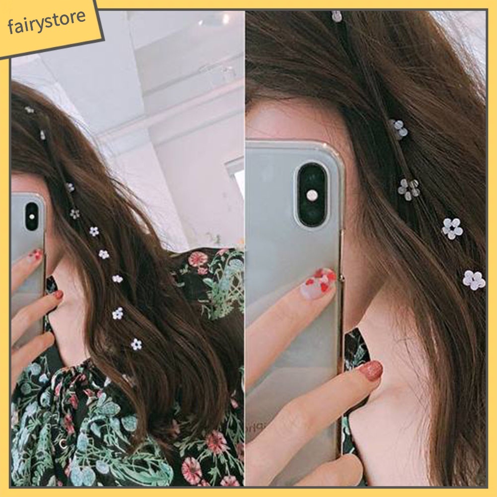 Lược Bện Tóc Vô Hình Đính Hoa Xinh Xắn Cho Nữ