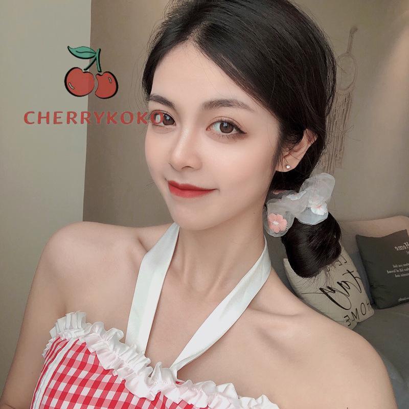 🍒🍒CHERRYKOKO Dây Buộc Tóc Hoa Xinh Xắn Nhiều Màu Sắc Cho Bé Gái