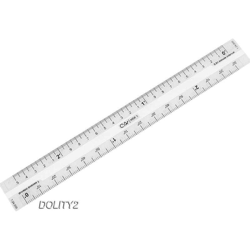 [Dolity2] Thước Đo Acrylic Trong Suốt Cho Poltting Utm, Usng, Coordinates Land Directions