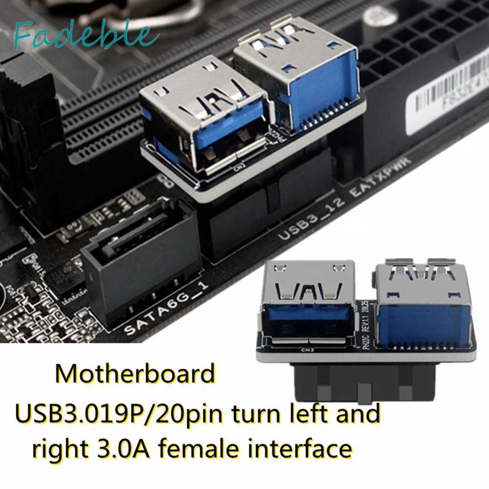 Bo Mạch Chủ Chuyển Đổi USB 3.0 3.0 19 20 Pin Female Sang Dual USB 3.0 Female