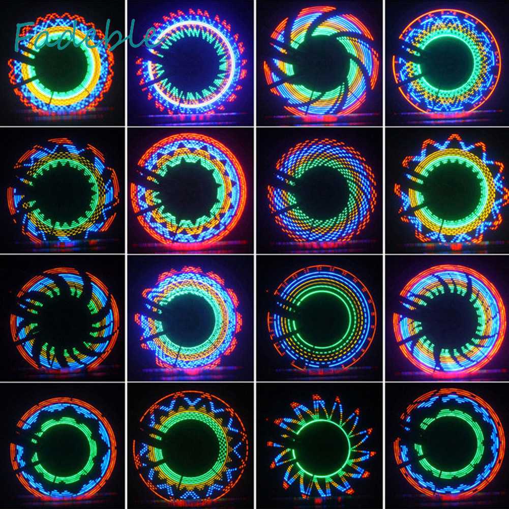 Set 2 Đèn Led 32 Bóng Nhiều Màu Sắc Gắn Căm Xe Đạp Leo Núi