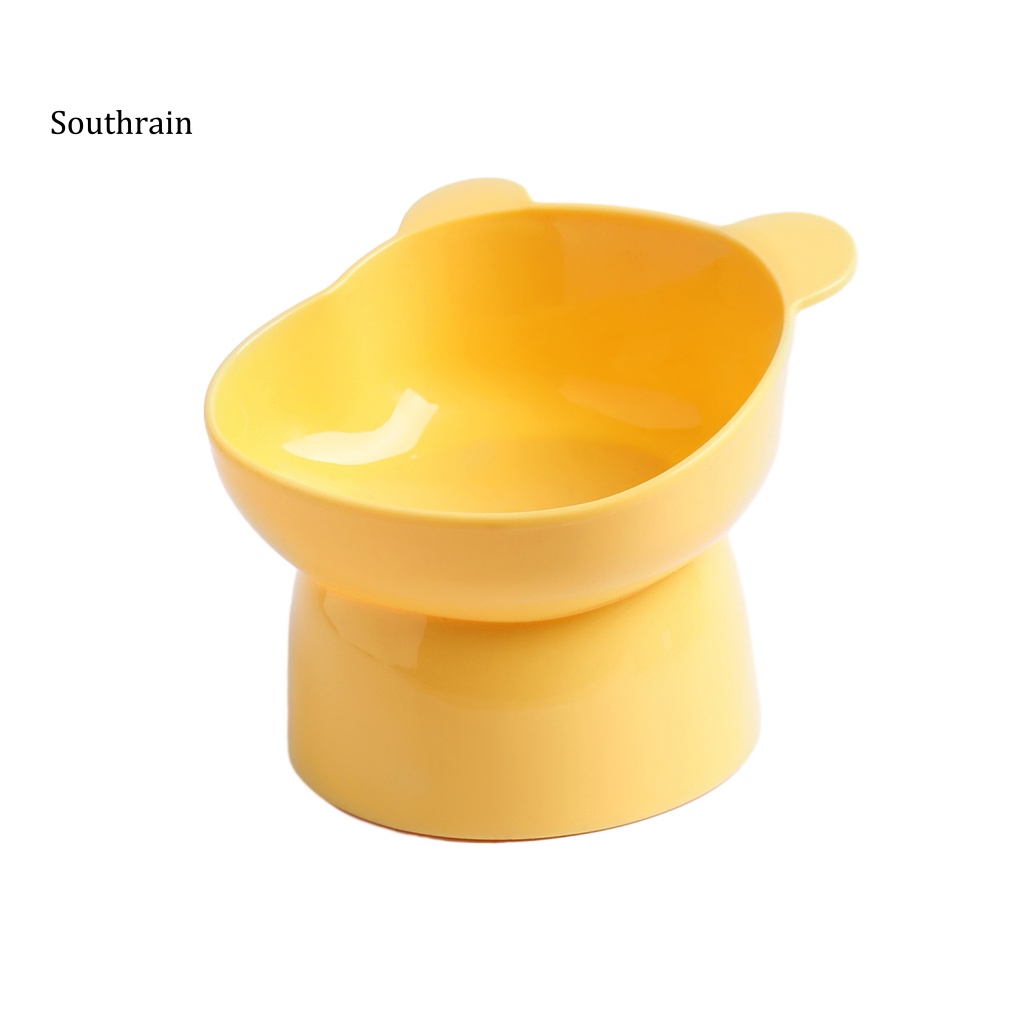Tô Đựng Thức Ăn Tăng Chiều Cao Chống Mùi Không Mùi Dung Tích Lớn Bảo Vệ Cổ Cho Thú Cưng
