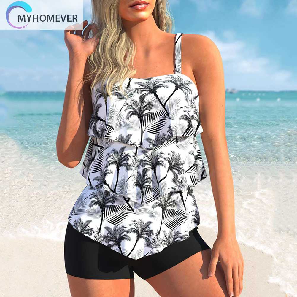 Bộ Đồ Bơi Hai Mảnh In Họa Tiết Kỹ Thuật Số Màu Gradient Thời Trang Cho Nữ