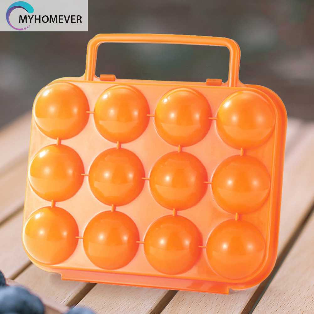 Hộp Đựng Trứng 12 Ngăn Bằng Nhựa Tiện Dụng Mang Theo Du Lịch Cắm Trại