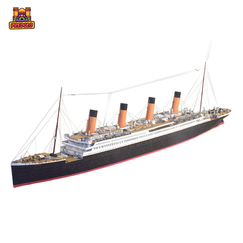 Predolo Mô Hình Tàu Titanic 3D Bằng Giấy Tỉ Lệ 1 / 400 Dùng Trang Trí DIY