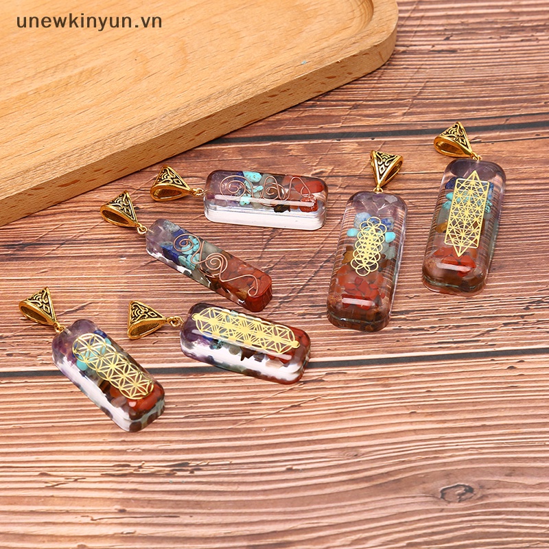 1 Vòng cổ Nhựa Resin Năng Lượng 7Chakra Orgonite