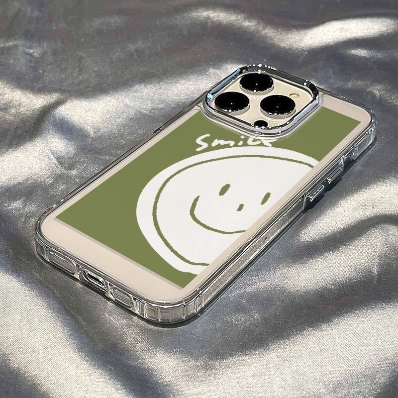 ✅Ốp Điện Thoại Mềm Chống Sốc Họa Tiết Mặt Cười Đơn Giản Cho Apple Iphone 7 12 14 Pro 11 Plus 138 5Mv