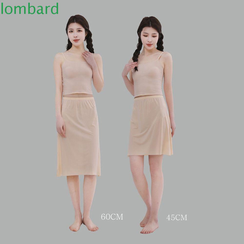 Lombard Chân Váy Lưng Cao Bằng Cotton Màu Trơn Chống Trượt An Toàn Size Lớn Thời Trang Mùa Hè Cho Nữ