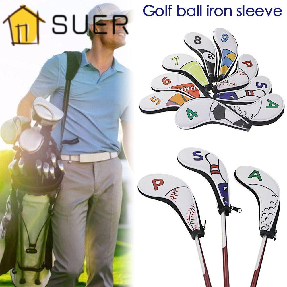 Set 9 Vỏ Bọc Đầu Gậy Đánh Golf Bằng PU Siêu Bền