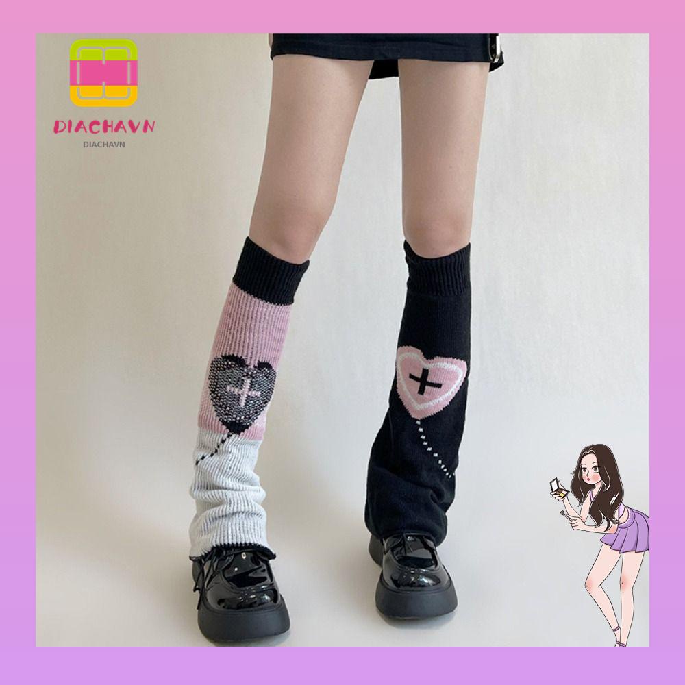 Vớ Dệt Kim Hình Trái Tim Phong Cách Gothic Lolita Cho Nữ