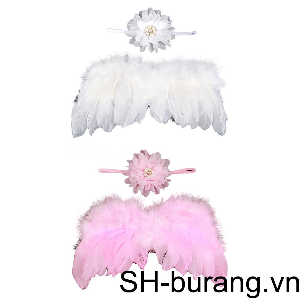 Set Băng Đô Và Cánh Hoa Chụp Ảnh Cho Bé