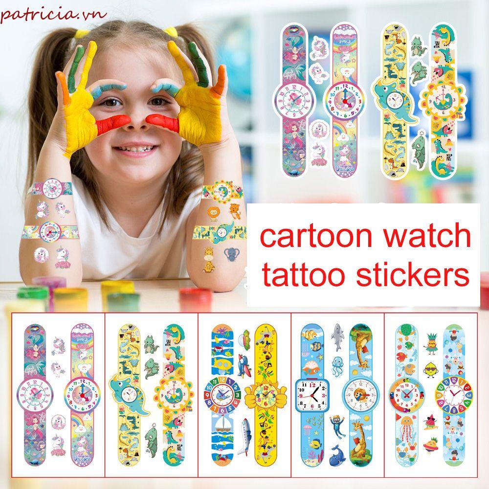 Hình Xăm Dán Chống Thấm Nước Họa Tiết Hoạt Hình Vui Nhộn Dành Cho Bé Gái