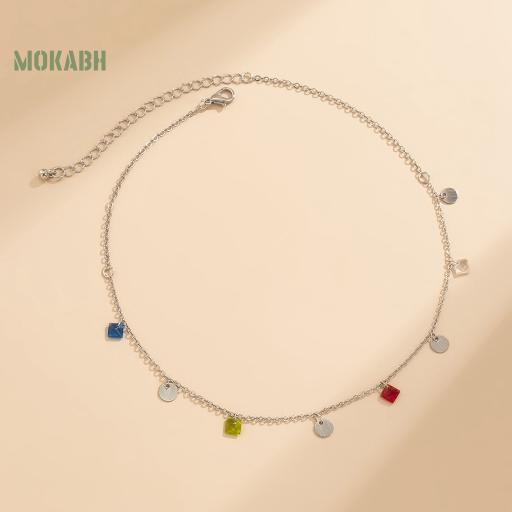 [Mok Abh] Vòng cổ Họa Tiết Hình Học Có Tua Rua Theo Phong Cách Bohemian