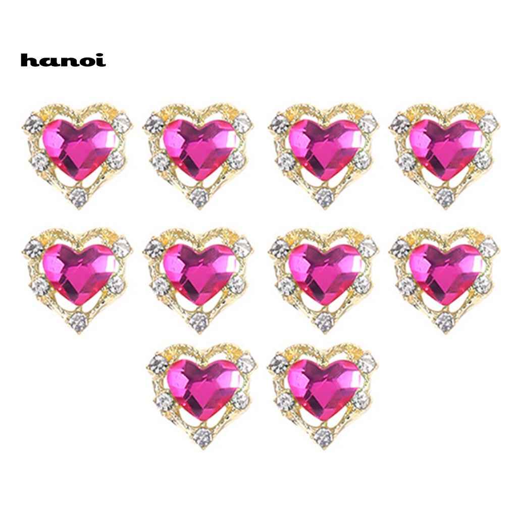 Set 10 Phụ Kiện Đính Trang Trí Móng Tay 3D DIY Thời Trang